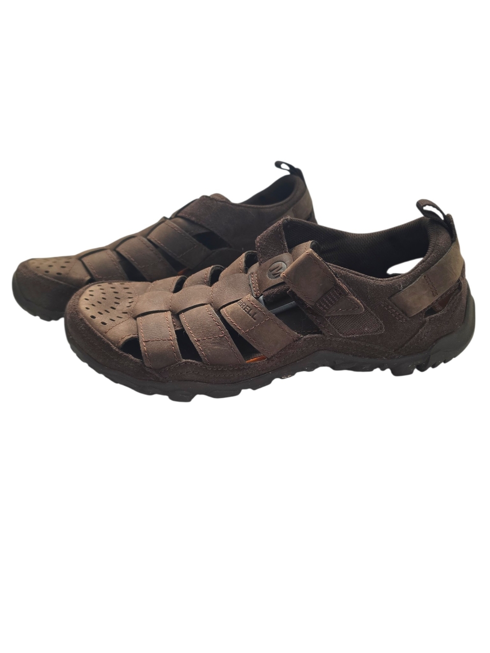 Merrell Telluride Wrap Sandals in Clay Brown Leather Men's Size 13 Fisherman